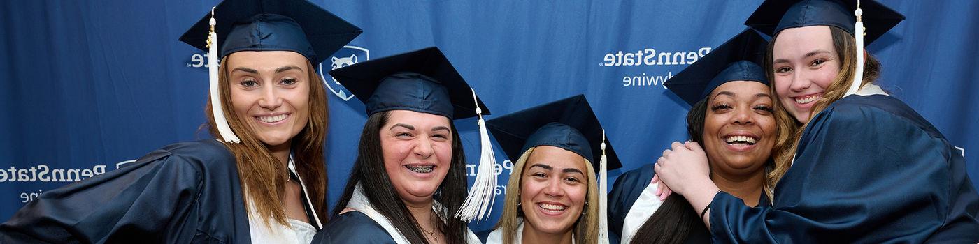 Students graduation Penn State Brandywine